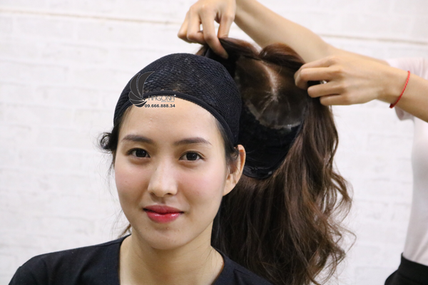 Hagona hướng dẫn đội tóc giả nguyên đầu đẹp tự nhiên