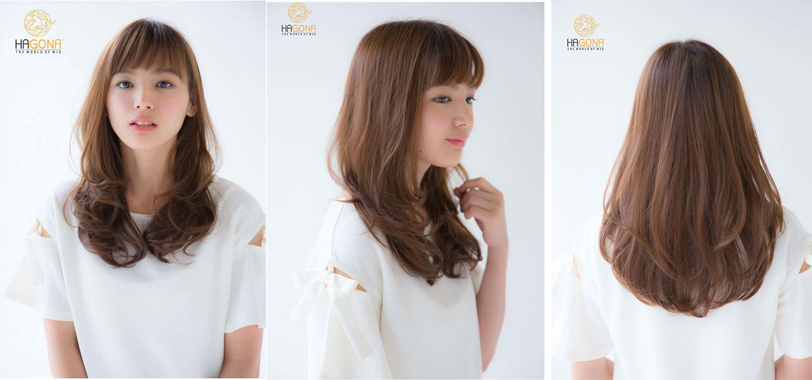 Tóc giả nữ dài có mái thưa ngang 3S40